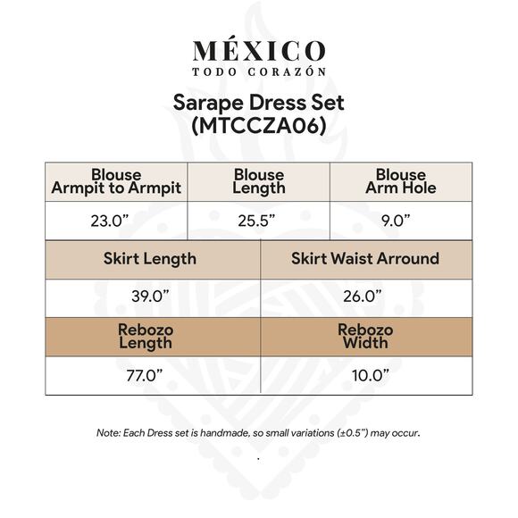 Traditional Mexican Sarape Dress Set, 3 Piece Outfit with Blouse, Skirt & Rebozo - Picture 2 of 9